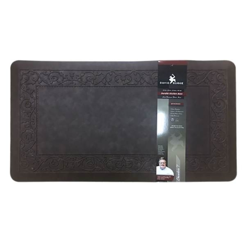 Brown Embossed G-Step Kitchen Mat, 2×3