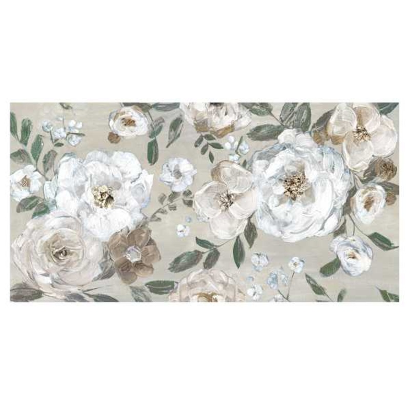 Cook N’ Comfort Grey Floral Anti-Fatigue Kitchen Mat, 20×39