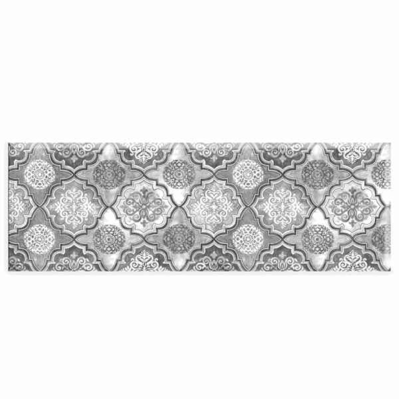 Cook N’ Comfort Grey Medallion Kitchen Runner, 20×55