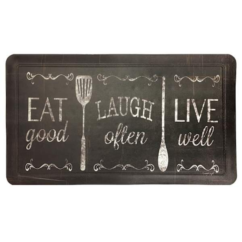 Eat Good, Laugh Often, Live Well Kitchen Mat, 18×30