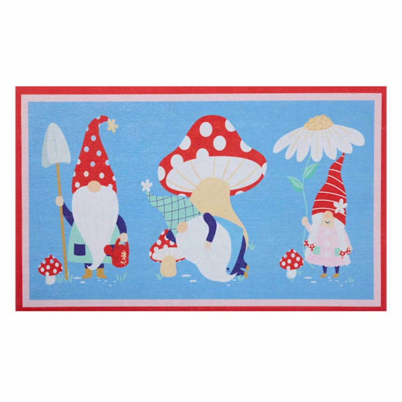 Garden Gnomes Rubber Reggie Doormat, 18×30