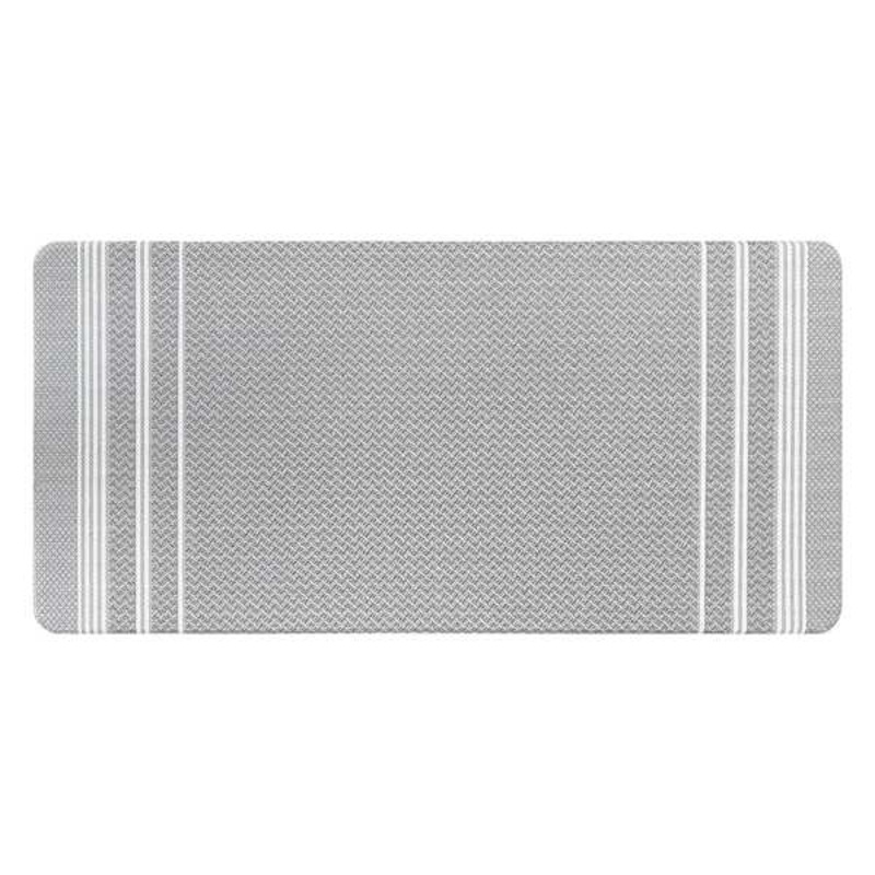 Grey Forever Woven Striped Kitchen Mat, 20×39