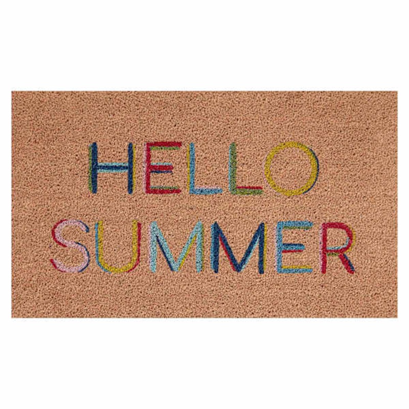 Hello Summer Coir Mat, 18×30