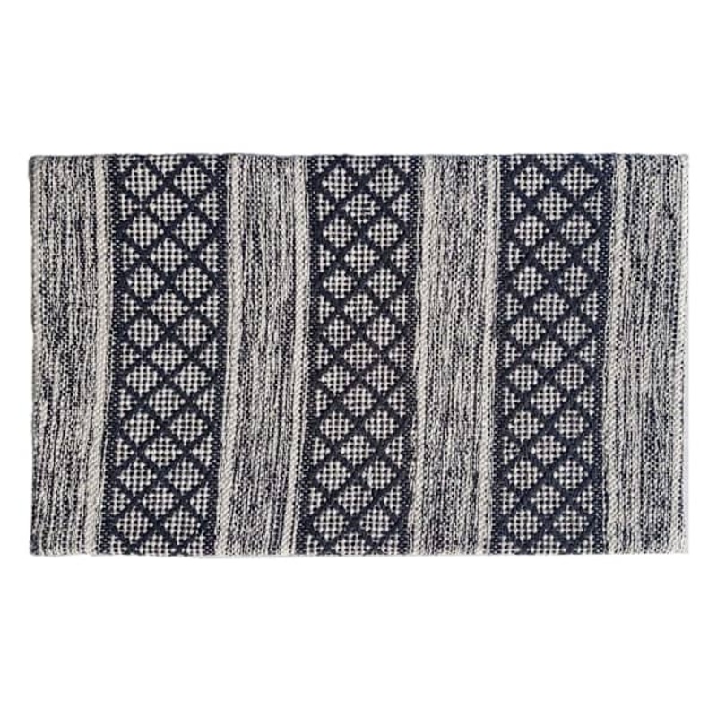 Heritage Black & Ivory Tribal Kitchen Mat, 18×30
