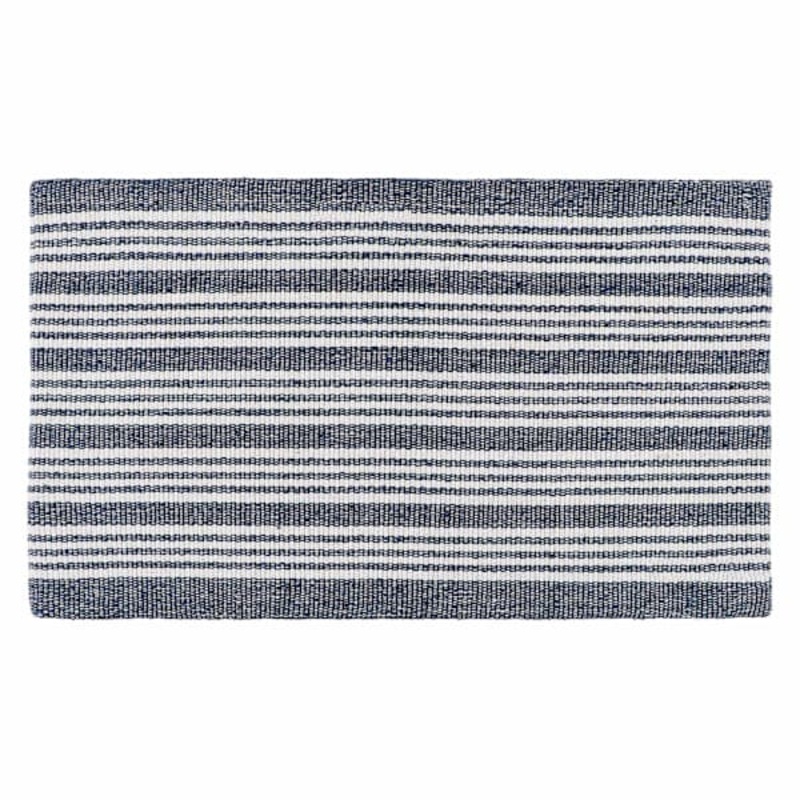Navy & White Heritage Striped Kitchen Mat, 18×30