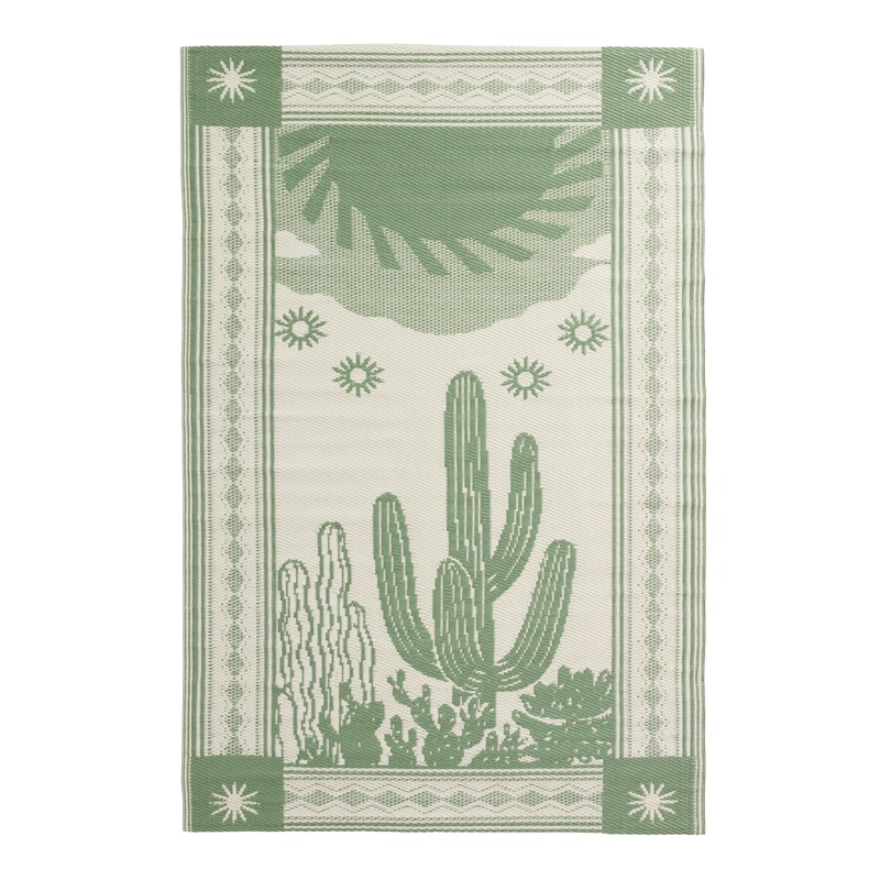 Rio Green Cactus Reversible Indoor Outdoor Floor Mat