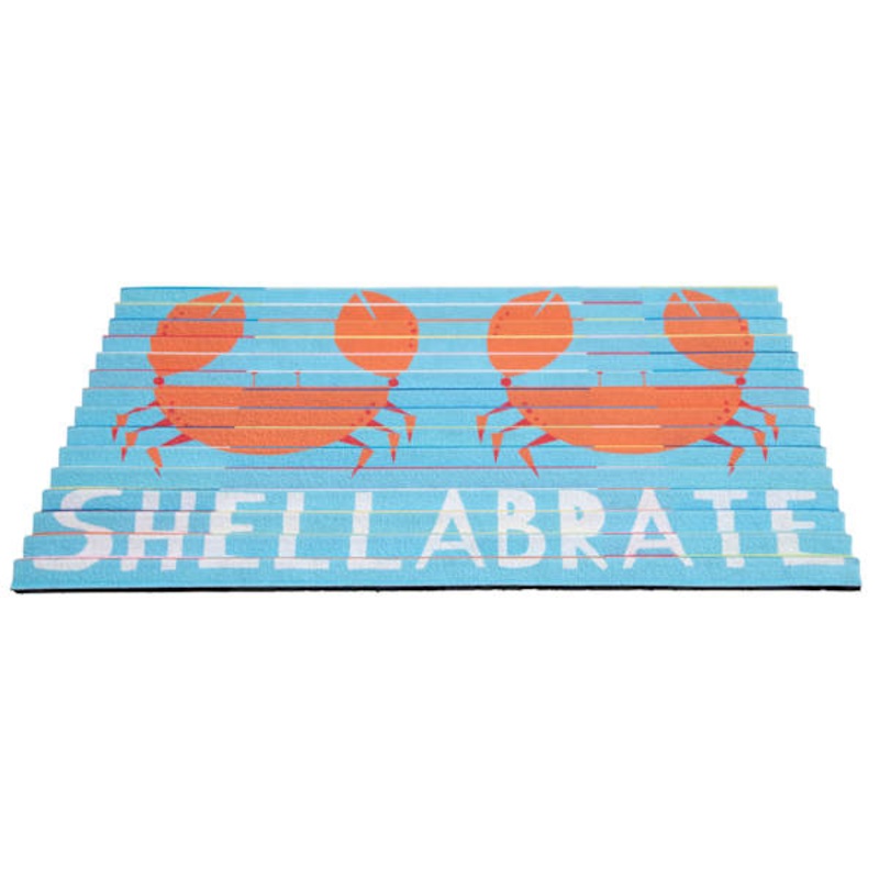 Shellabrate Striped Two-Way Doormat, 18×30