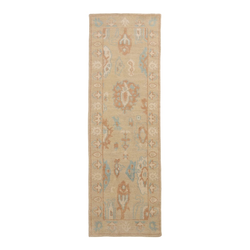 Sita Orange Hand Knotted Wool Traditional Style Floor Runner