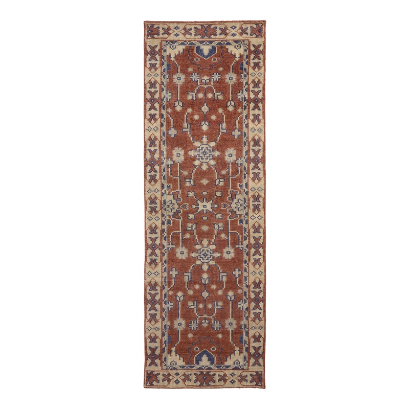 Sita Red Hand Knotted Wool Traditional Style Floor Runner