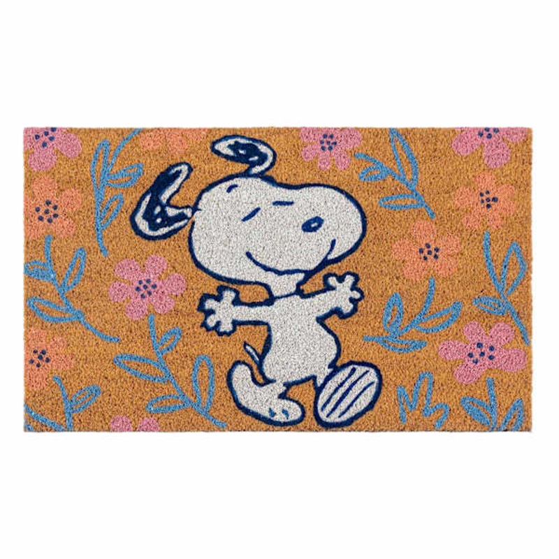 Snoopy Floral Coir Mat, 18×30