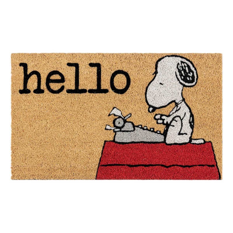 Snoopy Typewriter Hello Coir Mat, 18×30