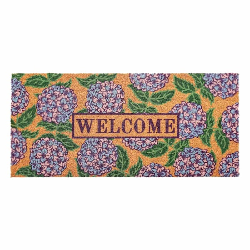 Welcome Hydrangea Coir Mat, 22×47