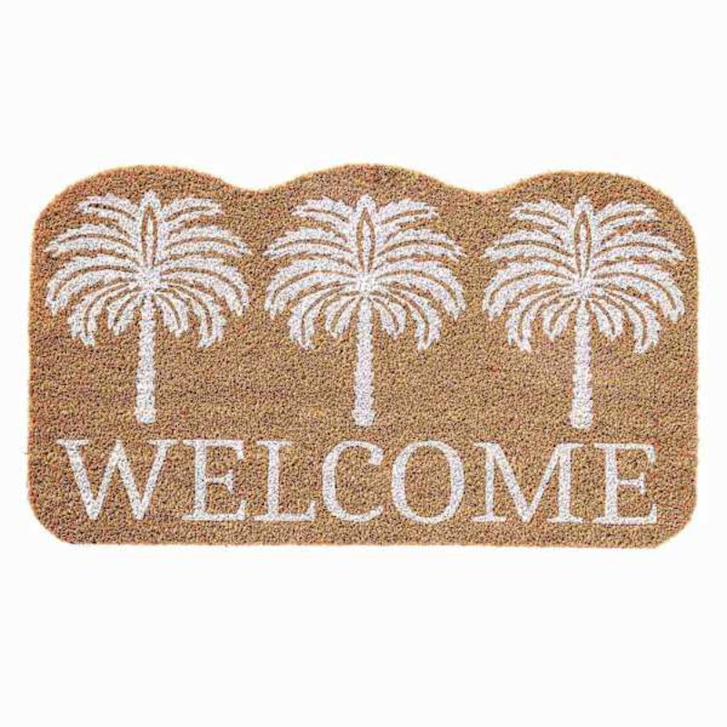 Welcome Palm Trees Coir Mat, 18×30