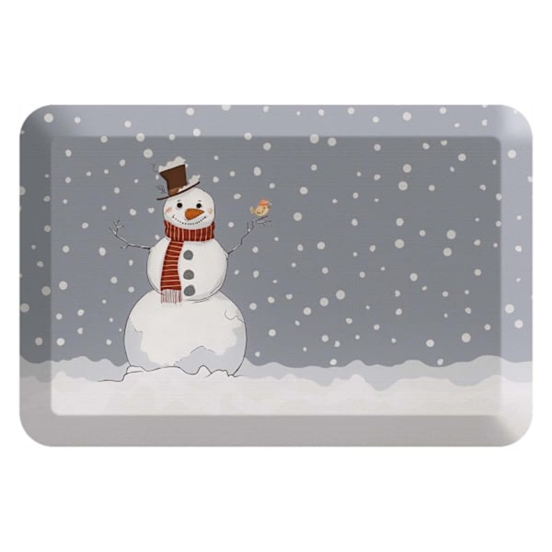 Winter Snowman Designer Comfort Kitchen Mat, 20×30