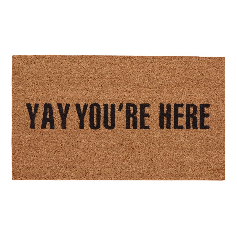 Yay You’re Here Coir Doormat