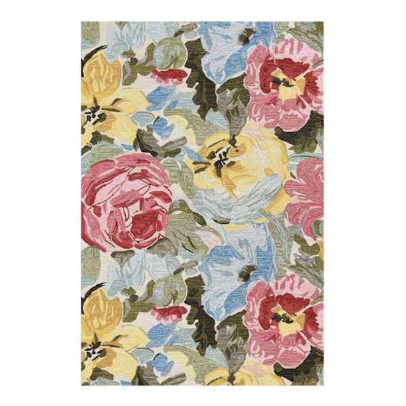 (A527) Jane Multicolor Floral Tufted Area Rug, 7×9