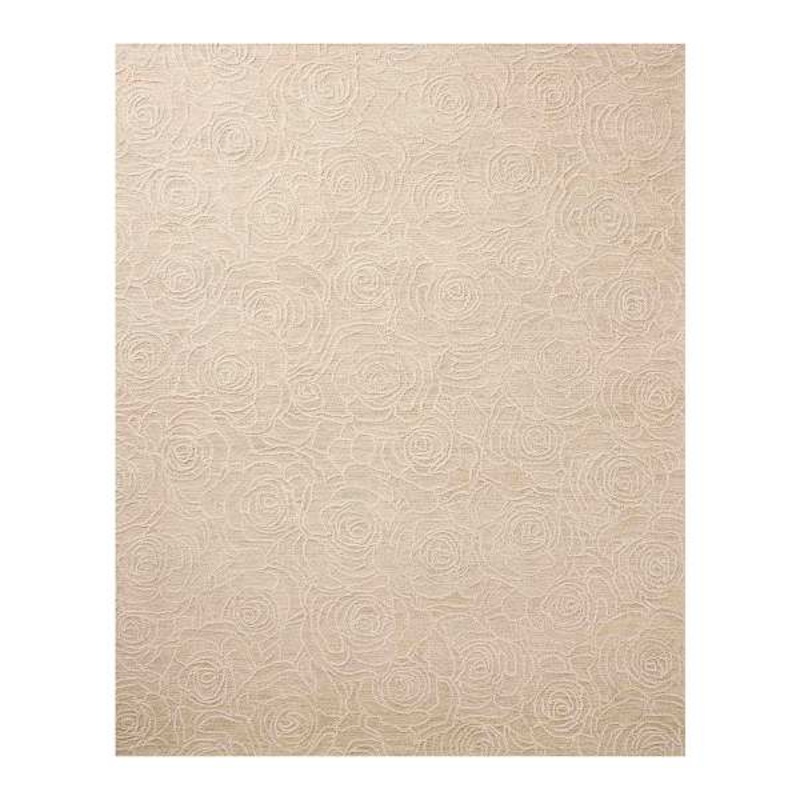 (A531) Rosey Neutral Tufted Area Rug, 8×10