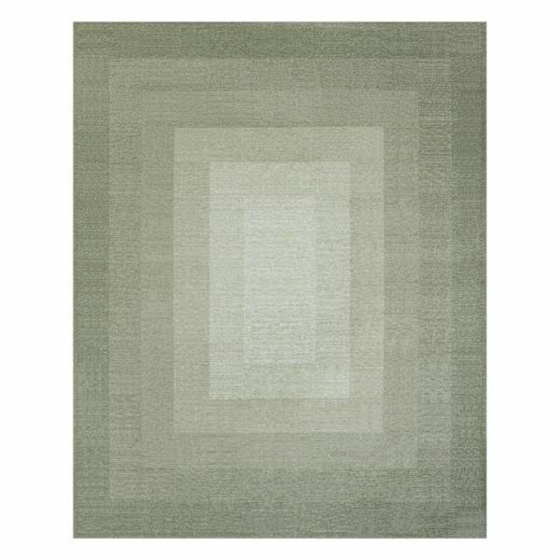 (B893) Green Ombre Flatweave Area Rug, 8×10