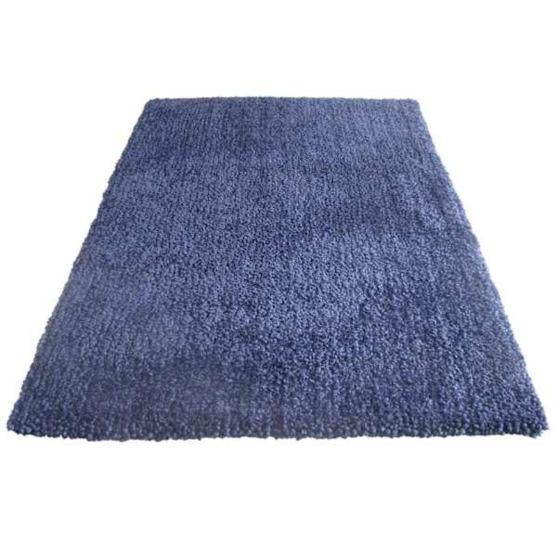(C148) Yeti Blue Shag Area Rug, 7×10