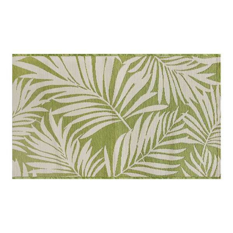 Green Fern Tapestry Outdoor Accent Rug, 27×45