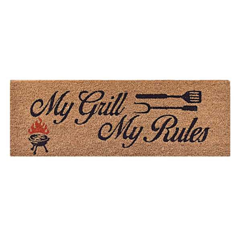 My Grill My Rules Coir Mat, 10×30