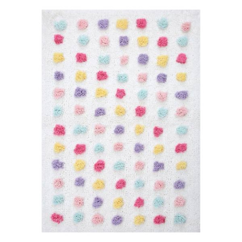 Tiny Dreamers Treats & Tiaras Multicolor Dots Bath Rug, 17×24