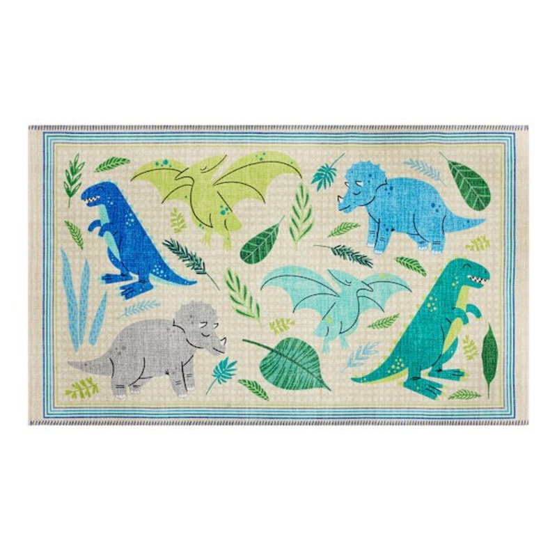 Washable Kids Dino Print 3×5