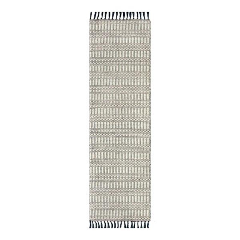 (B723) Crosby St. Lorre Neutral Flatweave Runner, 2×7