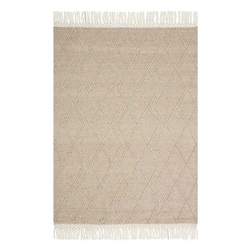 (B778) Noe Beige Diamond Design Area Rug, 5×7