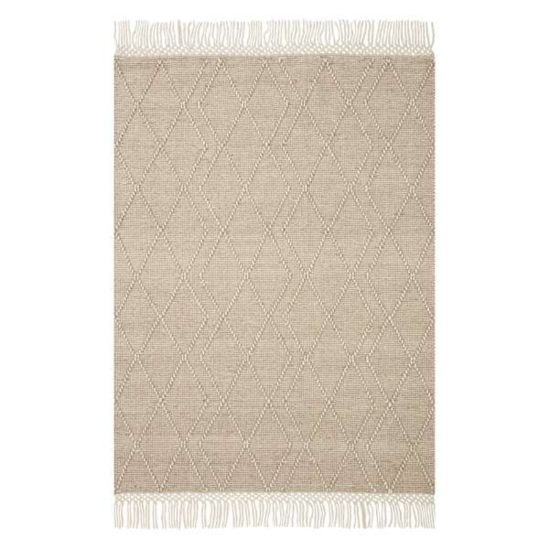 (B778) Noe Beige Diamond Design Area Rug, 8×10