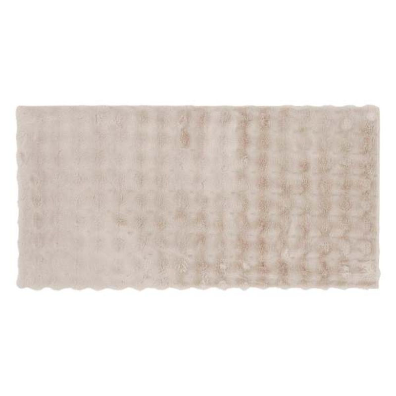 (B883) Crosby St. Beige Bebel Faux Fur Accent Rug, 3×5