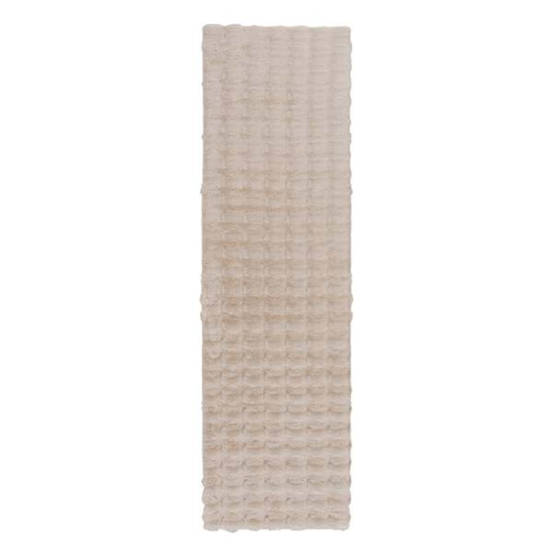 (B883) Crosby St. Beige Bebel Faux Fur Runner, 2×7