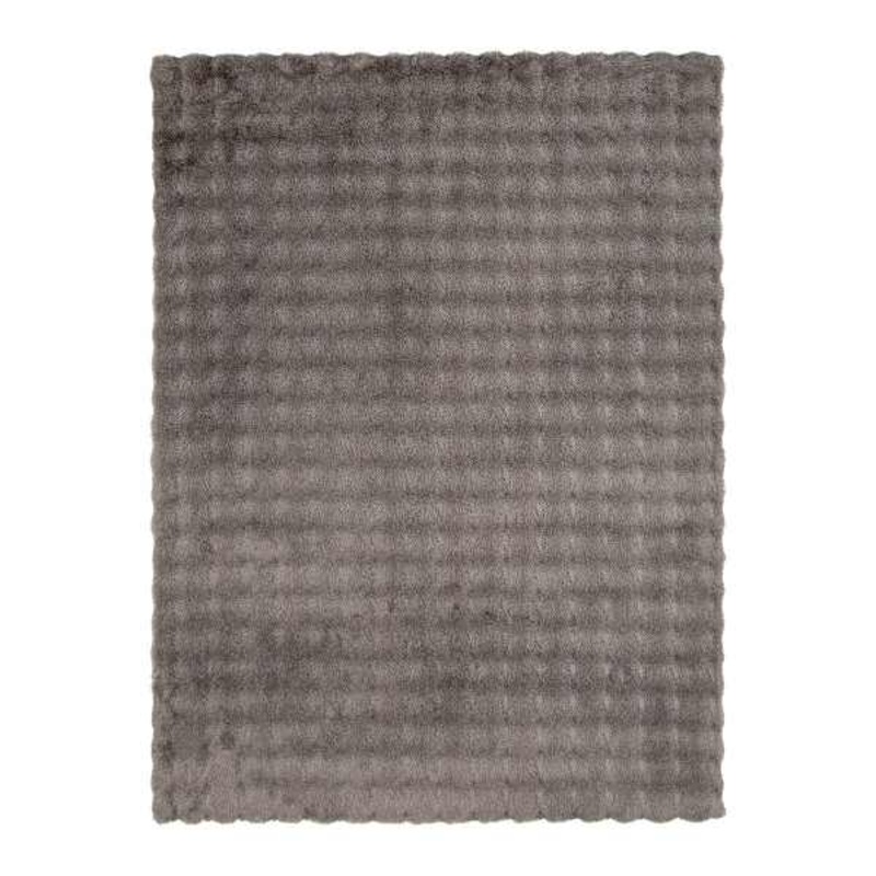 (B890) Crosby St. Grey Two-Tone Bebel Faux Fur Shag Area Rug, 8×10