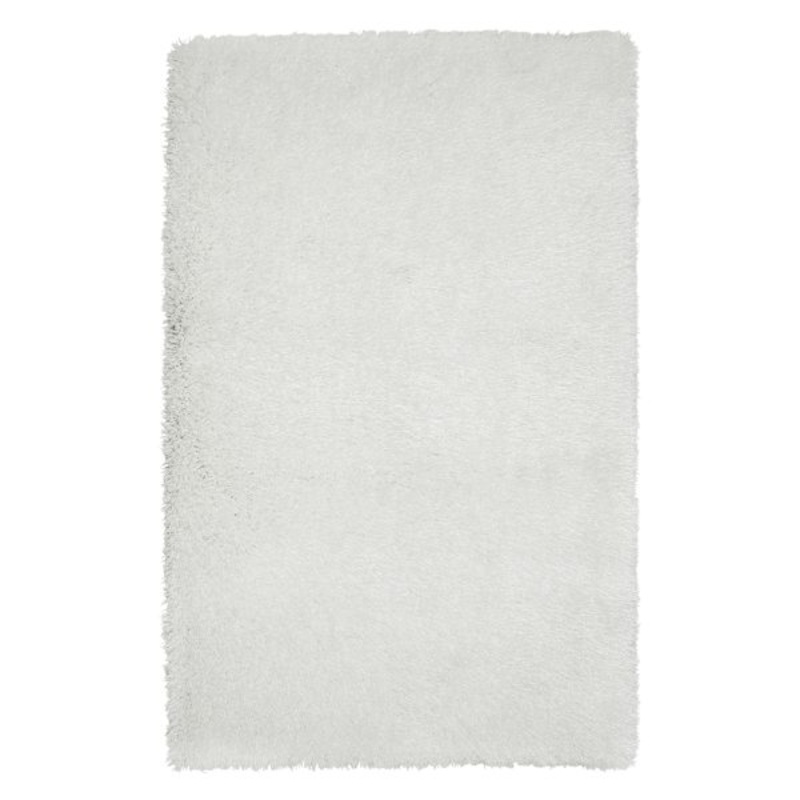 (C102) White Shag Accent Rug, 3×5