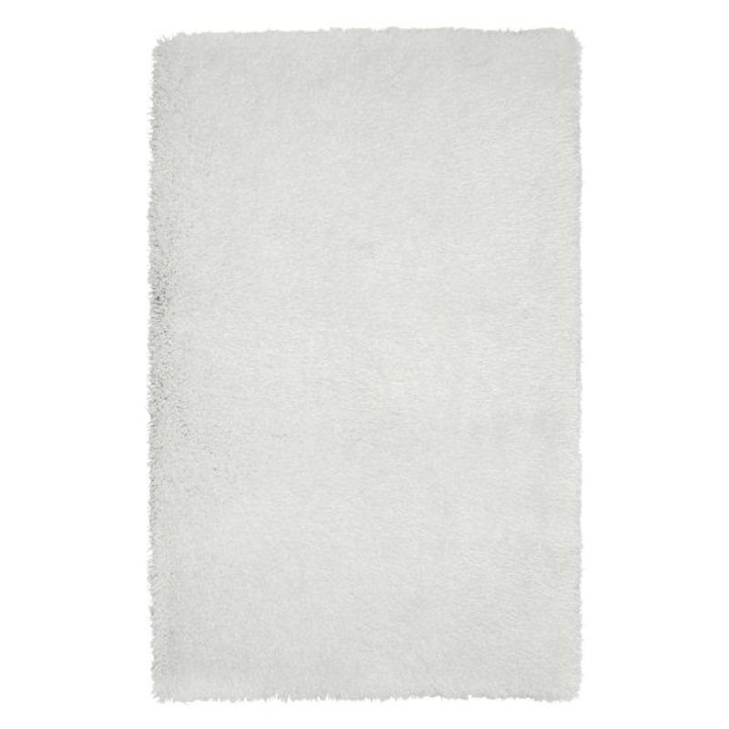 (C102) White Shag Area Rug, 8×10