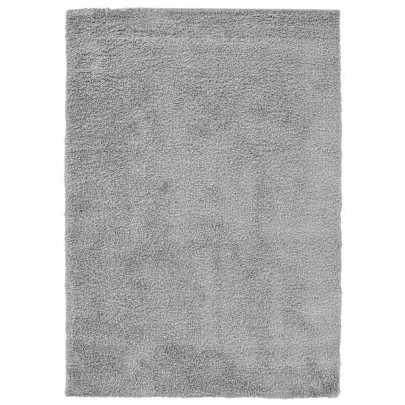 (C139) Grey Soft Shag Accent Rug, 3×5