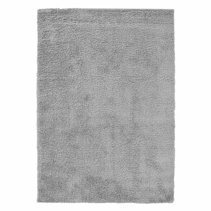 (C139) Grey Soft Shag Area Rug, 5×7