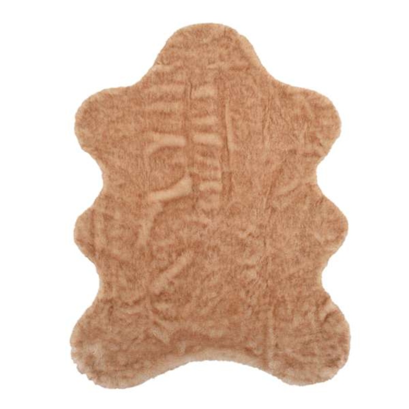 (C208) Faux Fox Fur Area Rug, 5×7