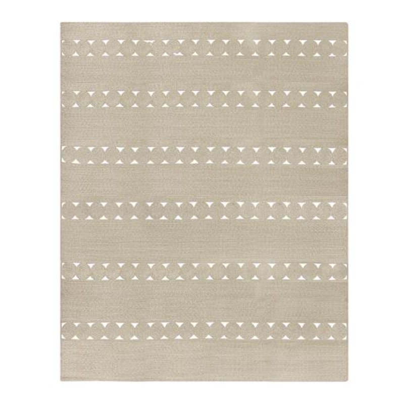 (D516) Tracey Boyd Ivory Braided Area Rug, 8×10