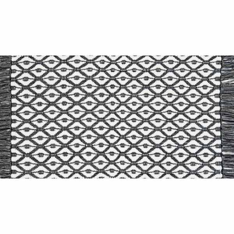 Davis Black & White Jute Fringe Accent Rug, 27×45