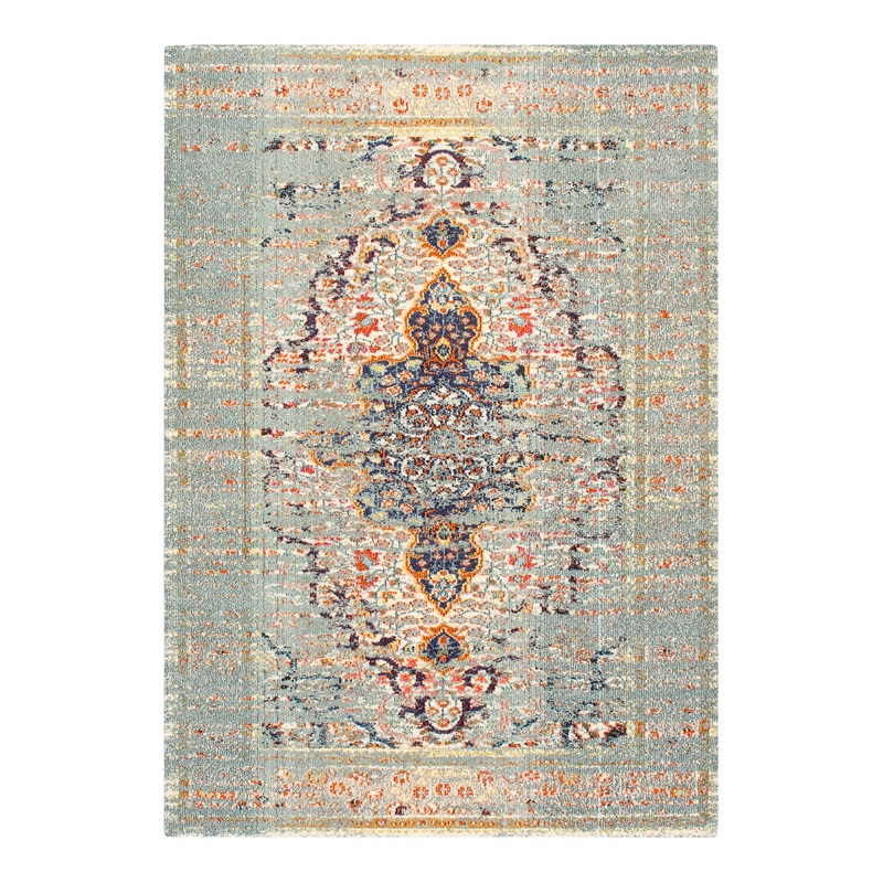 Dorsa Gray Distressed Persian Style Area Rug