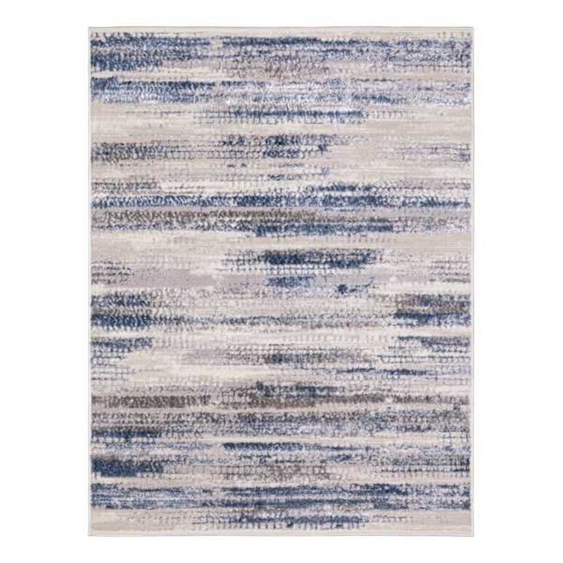 Fairfax Blue Abstract Area Rug, 5×7