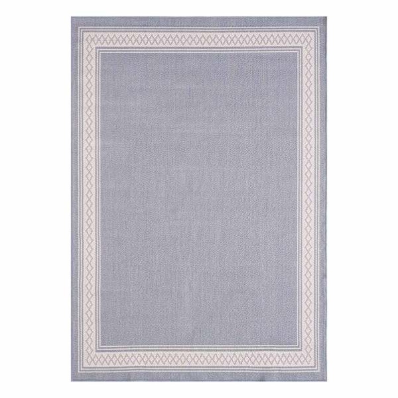Fifer Blue Border Area Rug, 5×7