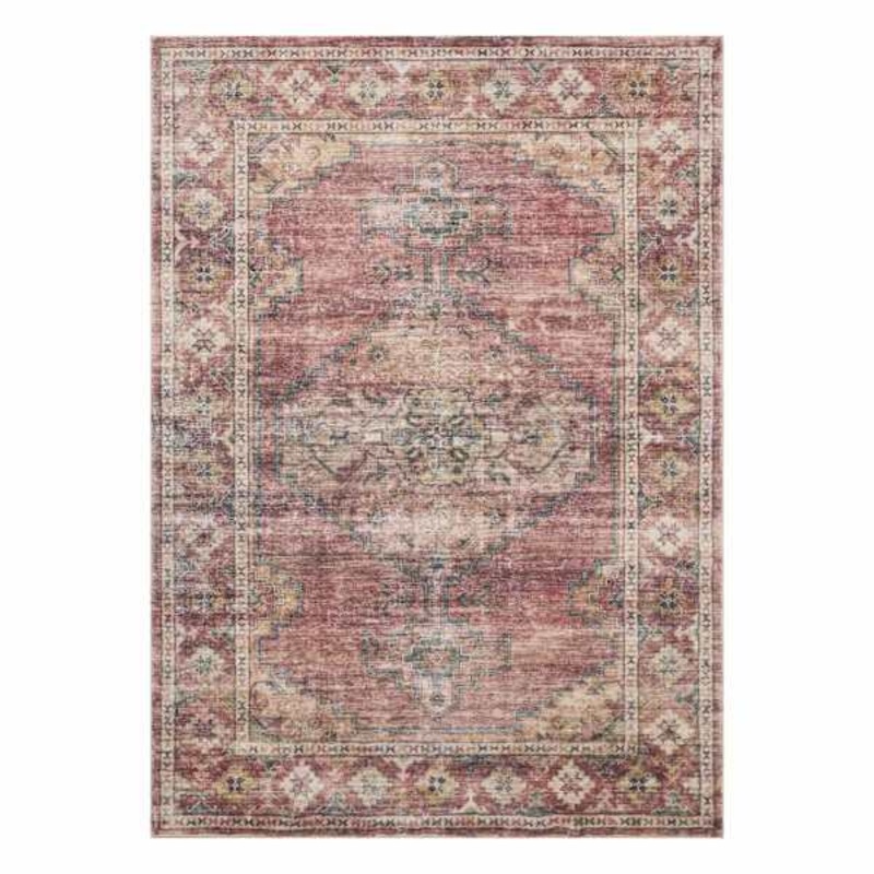 Fiona Red Medallion Area Rug, 5×7