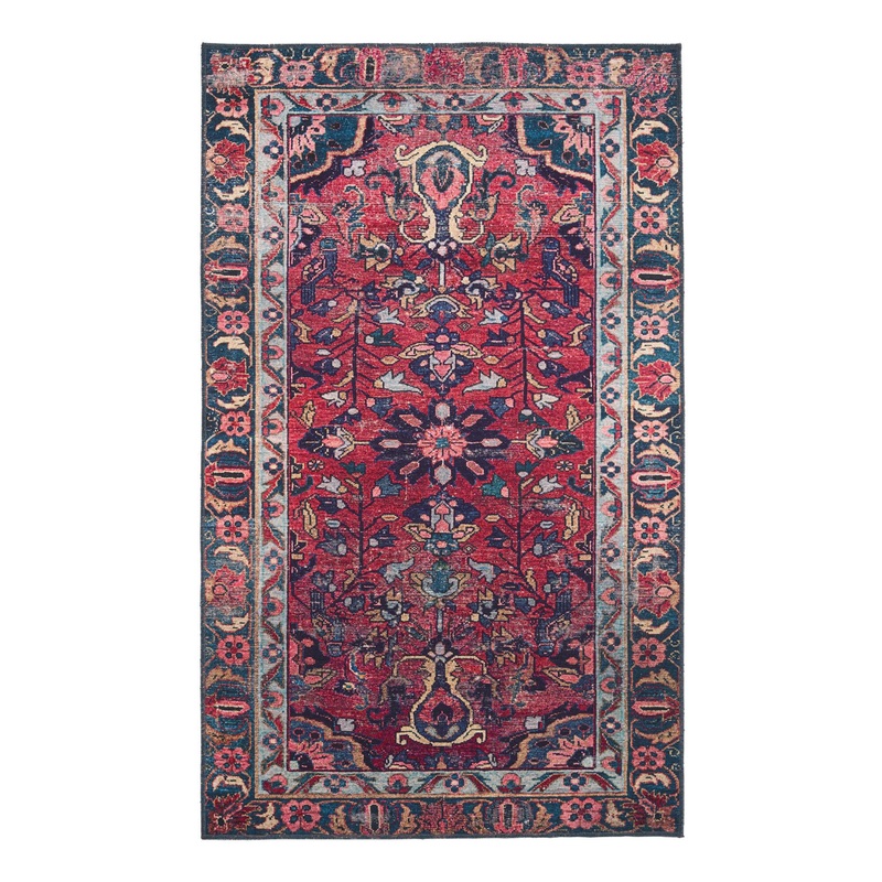 Purple and Rose Persian Style Izmir Area Rug