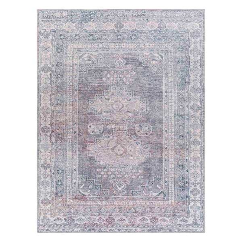 (B786) Honeybloom Colin Multicolor Medallion Washable Area Rug, 8×10