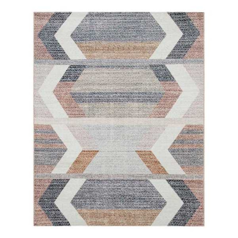 (B827) Arrow Multicolor Washable Area Rug, 8×10