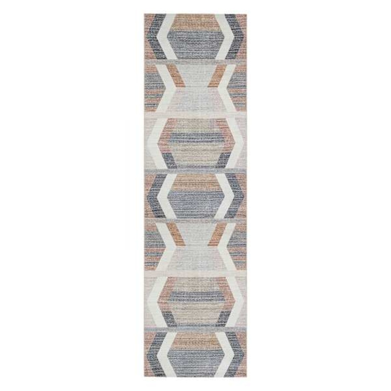(B827) Arrow Multicolor Washable Runner, 2×7