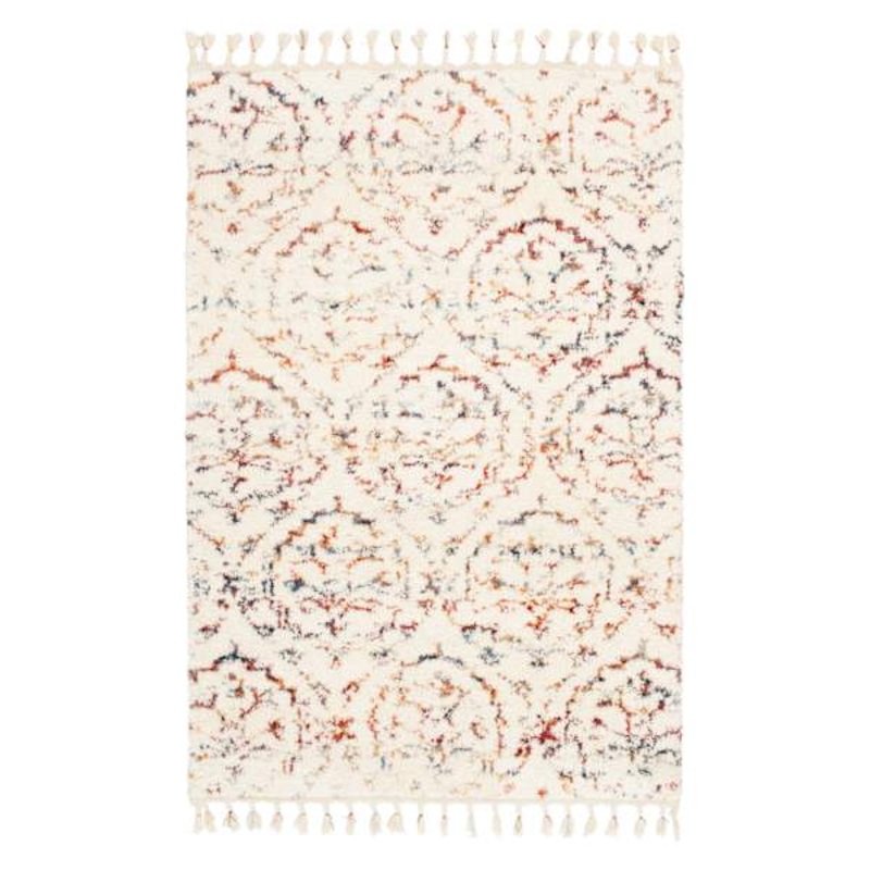 (C169) Found & Fable Ogon Medallion Woven Fringe Shag Area Rug, 5×7