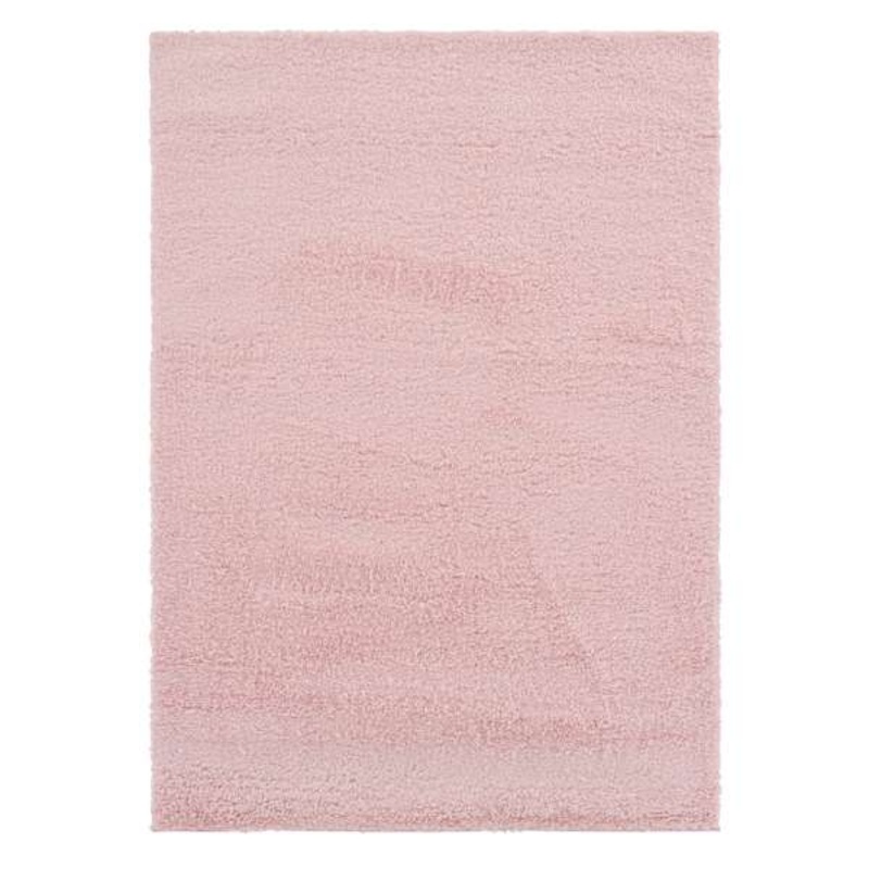 (C177) Parma Blush Shag Area Rug, 5×7